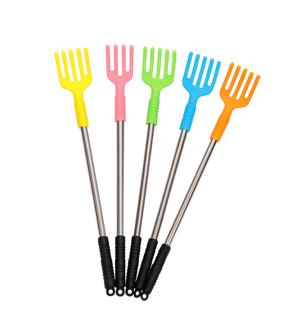 Rasca Espalda Extensible – Mango Telescópico y Uña Plástica de Colores